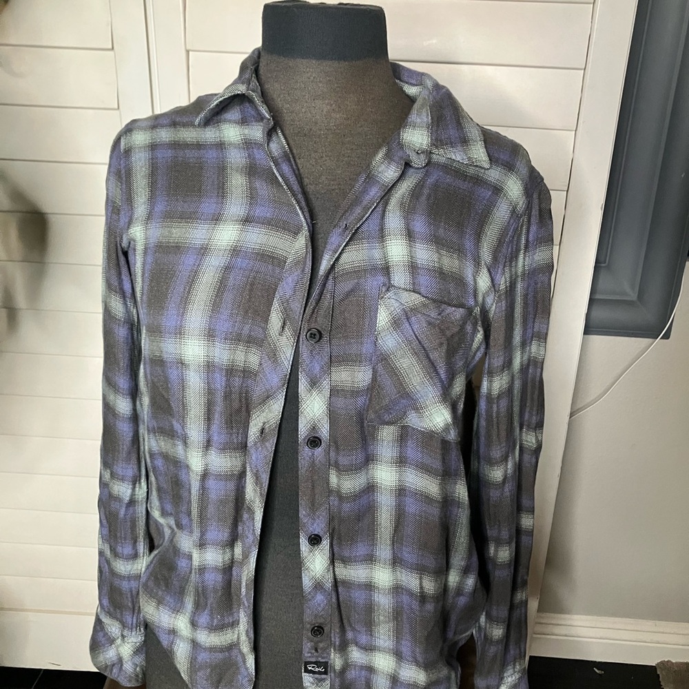 Rails Purple and Gray Plaid Shirt